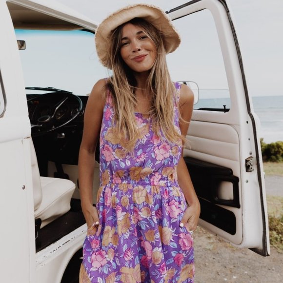 Brand New Women's Purple Floral Jumpsuit - Picture 5 of 5